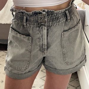 Zara sz 6 paperbag waist denim jeans or size 30” waist